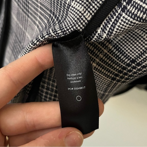 Rag & Bone Claudia Linen Blend Blazer in Blue Plaid Women’s Size 4 - Picture 11 of 16